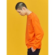 [REGULAR] Unisex 오렌지 솔리드 스웨트 셔츠 (BC1141C048)
