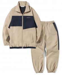 Separate Block Jogger SET Beige/Navy