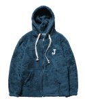 쥬네스(JEUNESSE) J logo fleece ZIP-UP Hoodie DEEP BLUE