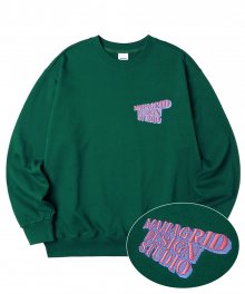 SOLID LOGO SWEATSHIRT GREEN(MG2BSMM483A)