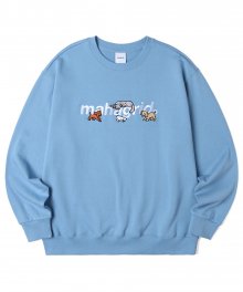 CATS AND DOGS SWEATSHIRT BLUE(MG2BSMM482A)
