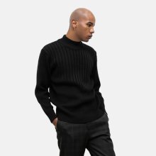 Wool Half Neck Knit Sweater (BLACK)