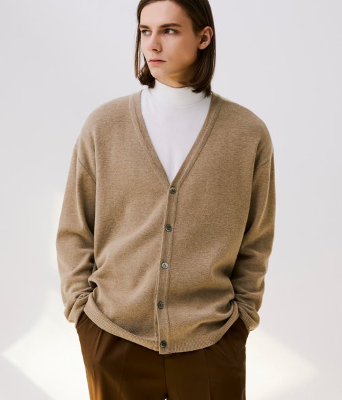 ESSENTIAL KNIT CARDIGAN (MOCHA BROWN 