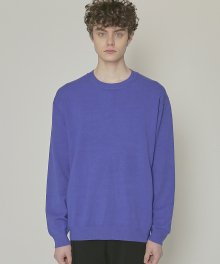 DWS SOFT BASIC ROUND SWEATER(BLUE)