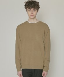 DWS SOFT BASIC ROUND SWEATER(DARK OLIVE)