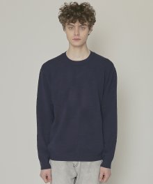 DWS SOFT BASIC ROUND SWEATER(NAVY)