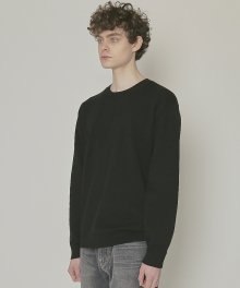 DWS SOFT BASIC ROUND SWEATER(BLACK)