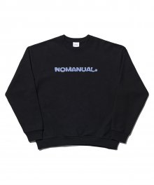 DISTORTION LOGO SWEATSHIRT - BLACK