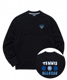 테니스 아트웍 루즈핏 맨투맨 (블랙)