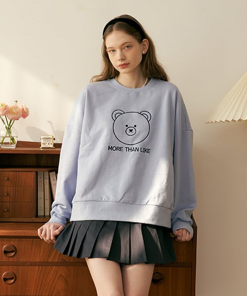 BEAR LOGO SWEAT SHIRT небо-синий