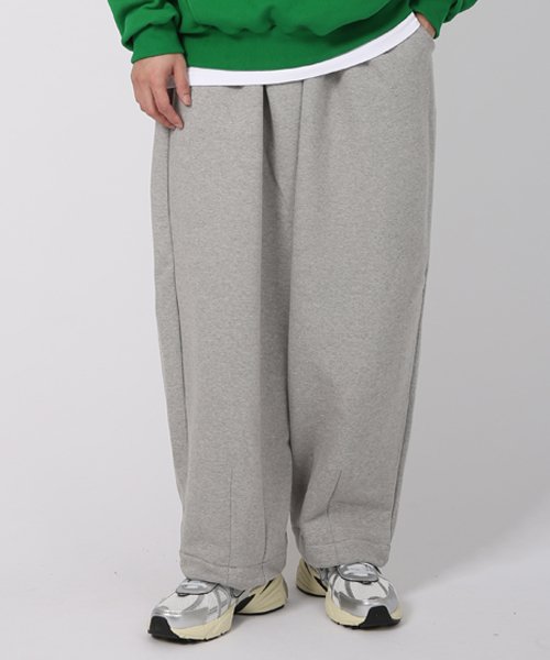 포윗(powit) 벌룬 와이드 이지 트레이닝 스웨트팬츠(그레이)