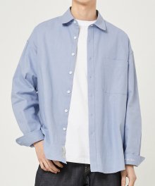 Standard Stitch Linen Shirt S74 Ash Blue