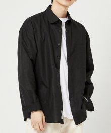 Standard Stitch Linen Shirt S74 Black