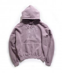 [EZwithPIECE] PIG DYED TRASHMAN HOODIE (PURPLE)