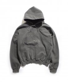 [EZwithPIECE] PIG DYED TRASHMAN HOODIE (CHARCOAL)