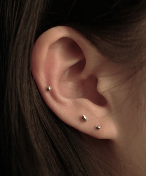 티오유(tou) [3SET] [SILVER925] LU131 Basic layered earrings