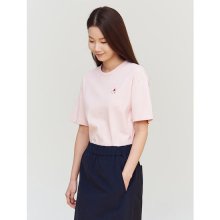 [GREEN BEANPOLE] 라이트 핑크 라운드넥 오버핏 티셔츠 (BF1142N04Y)