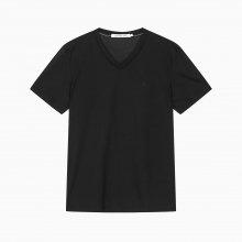 남 J320987 BEH 블랙 슬림핏 머서라이즈 브이넥 반팔 티셔츠