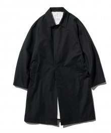 essential balmacaan coat black