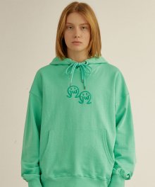 SMILE EMBROIDERY HOODIE_MINT