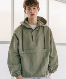 [UNISEX] HEAVY ANORAK HOODIE JUMPER_KHAKI