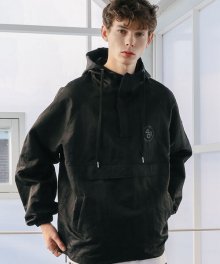 [UNISEX] HEAVY ANORAK HOODIE JUMPER_BLACK