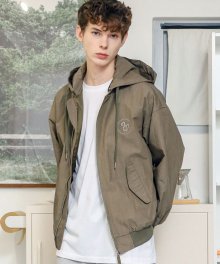 [UNISEX] UTILITY HOODIE MA-1 JUMPER_KHAKI