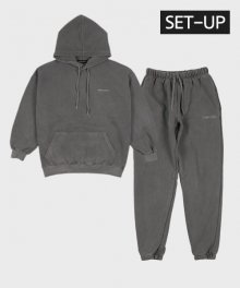 [UNISEX] DYEING HOODIE SETUP_CHARCOAL