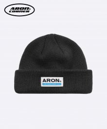 AP LOGO KNIT SHORT BEANIE BLACK