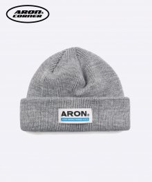 AP LOGO KNIT SHORT BEANIE GRAY