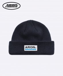 AP LOGO KNIT SHORT BEANIE NAVY