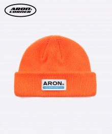 AP LOGO KNIT SHORT BEANIE ORANGE