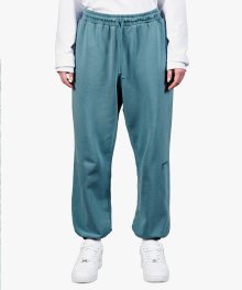 PIGMENT DYE JOGGER PANTS - BLUE