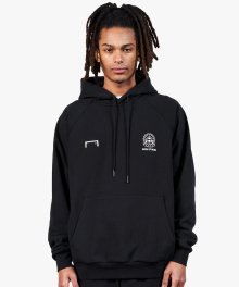 PEARL BALL PATCH HOODIE - BLACK