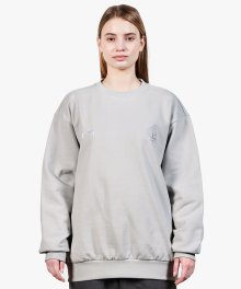 PEARL BALL PATCH SWEATSHIRT - LIGHT GREY