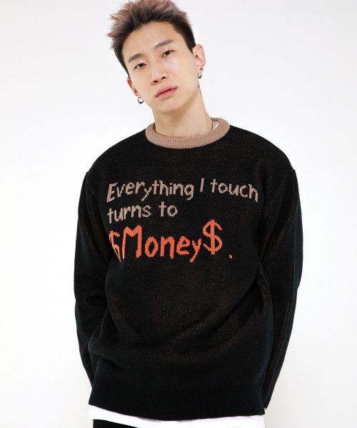 money knit orange