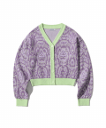 PYTHON PATTERN KNIT CARDIGAN [MINT]