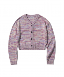 MULTI COLOR KNIT CARDIGAN [PURPLE]