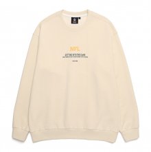 F211USW220 스타디움 티켓 크루 맨투맨 LBEIGE