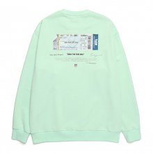 F211USW220 스타디움 티켓 크루 맨투맨 MINT