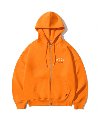 오아이오아이 컬렉션(OIOI COLELCTION) BASIC LOGO HOOD ZIPUP [ORANGE] 상품 이미지