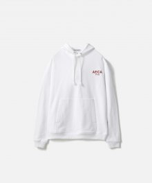 AECA SMALL LOGO PULLOVER HOODIE-WHITE