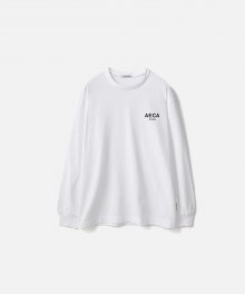 AECA SMALL LOGO LONG SLEEVE TEE-WHITE