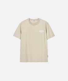 AECA SMALL LOGO HALF SLEEVE TEE-BEIGE