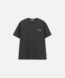 AECA SMALL LOGO HALF SLEEVE TEE-CHARCOAL