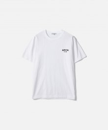 AECA SMALL LOGO HALF SLEEVE TEE-WHITE