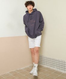 AQO PIGMENT TEDDY HOODIE PURPLE