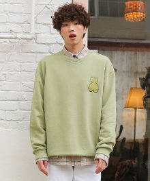 AQO BEAR LOGO SWEATSHIRTS(HA) OLIVE