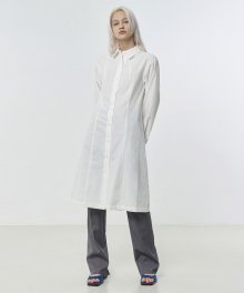 R COTTON LONG SHIRT DRESS_WHITE