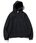 유니폼브릿지(UNIFORM BRIDGE) half zip up hoodie black